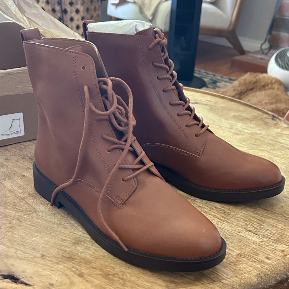 Madewell Evelyn lace up boots 10